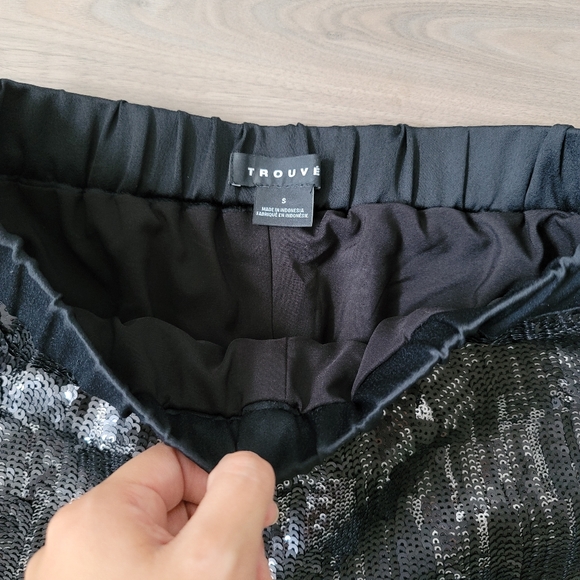 Trouvé Black Sequin Pants - Size S - Picture 17 of 17